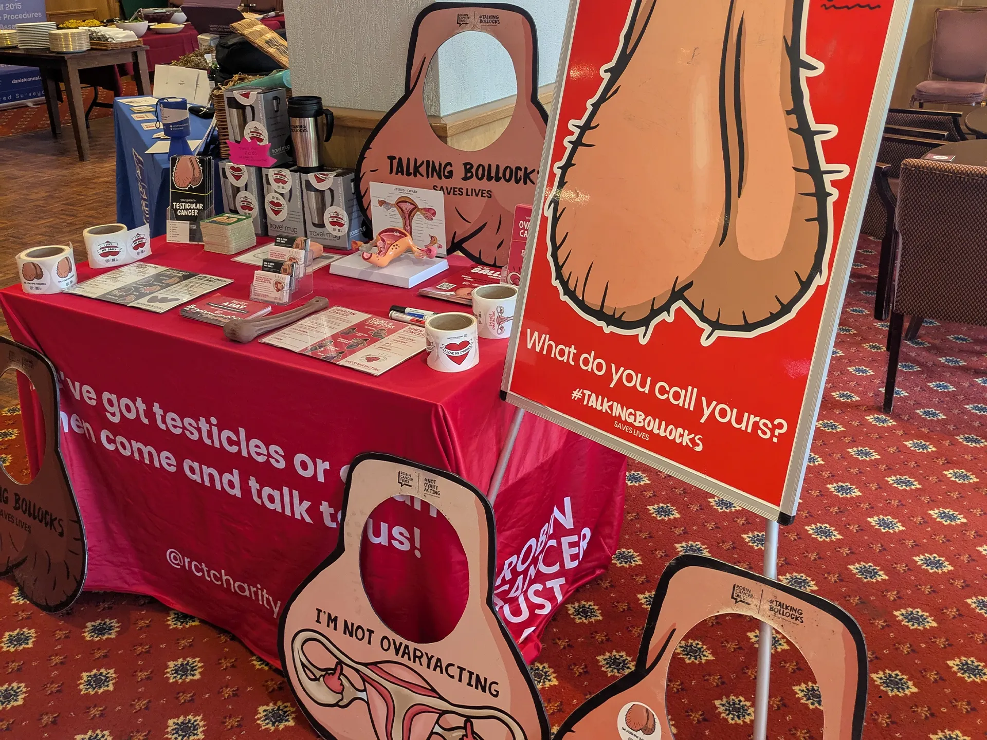 Charity Display table for Robin Cancer Trust